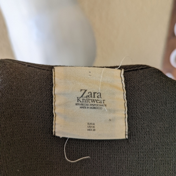 Zara knit double breasted trench coat green size m - Picture 4 of 6